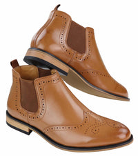 Ανδρικές μπότες Brogue Slip-On