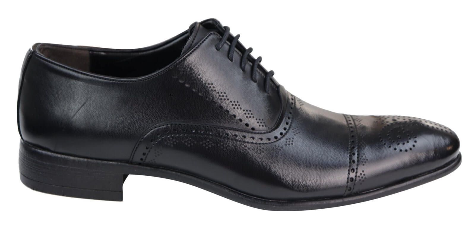 Ανδρικά κλασικά μαύρα παπούτσια Brogue
