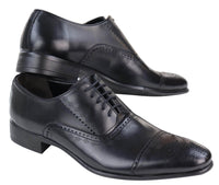 Ανδρικά κλασικά μαύρα παπούτσια Brogue