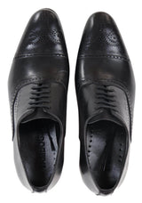 Ανδρικά κλασικά μαύρα παπούτσια Brogue