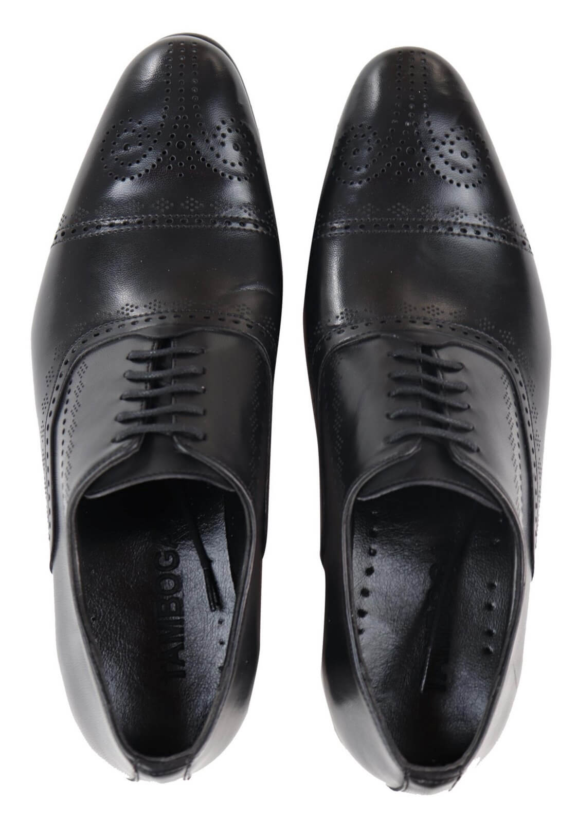 Ανδρικά κλασικά μαύρα παπούτσια Brogue