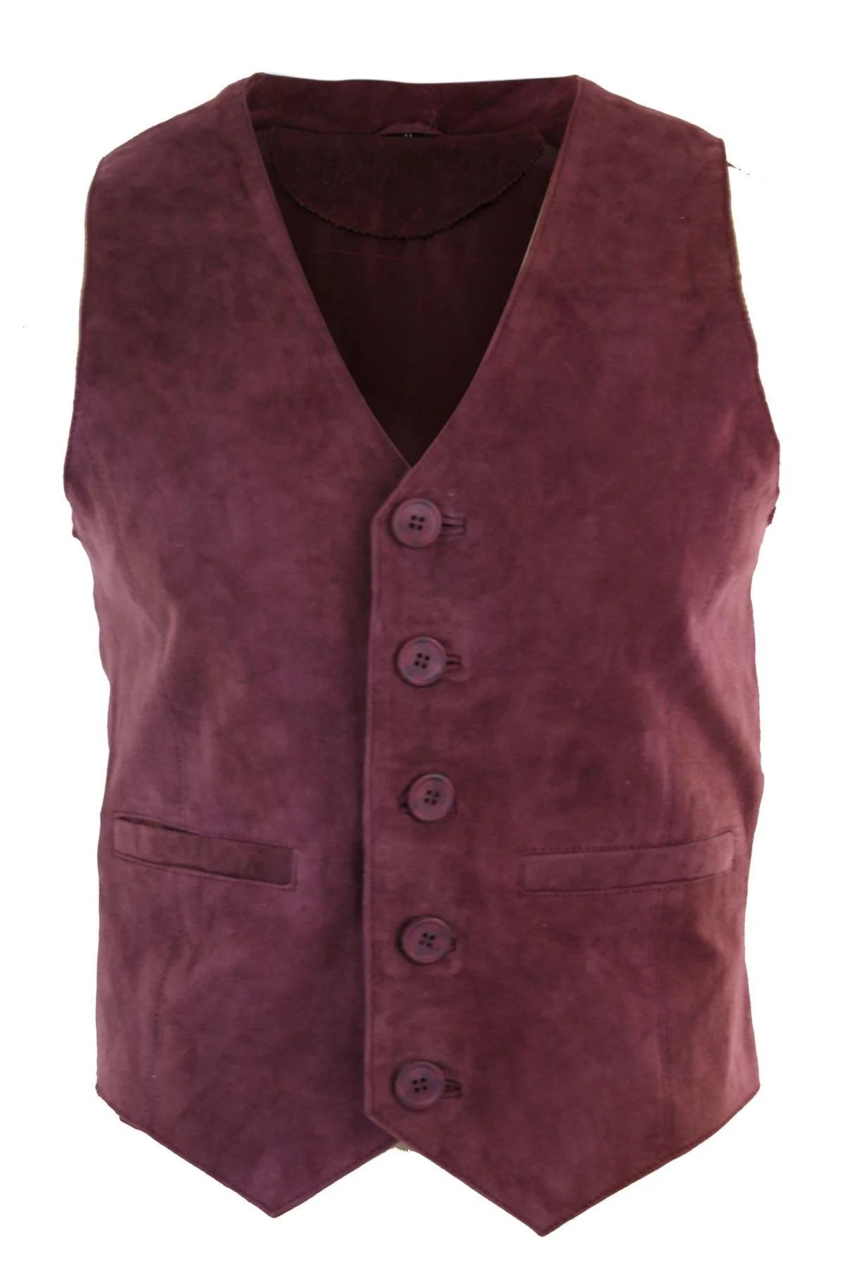 Ανδρικό Γιλέκο από Γνήσιο Δέρμα, Ρετρό, Vintage, Western, Μπορντό