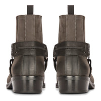 Ανδρική Μαύρη Μπότα Western Cowboy Vintage με Τετράγωνα Δάχτυλα, Χώρα, Κυνήγι, Πεζοπορία, Γνήσιο Δέρμα, Ιππασία, Ποδηλάτες