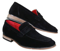Fiorello 1807 - Ανδρικά Σουέτ Faux Slip Onl Παπούτσια Ιταλικού Σχεδιασμού Κλασικά Μοκασίνια
