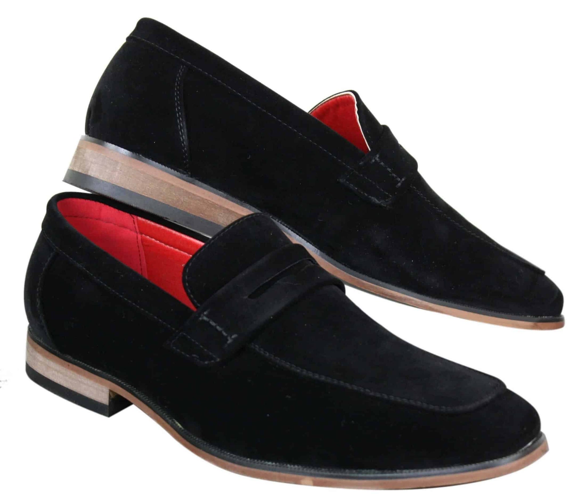 Fiorello 1807 - Ανδρικά Σουέτ Faux Slip Onl Παπούτσια Ιταλικού Σχεδιασμού Κλασικά Μοκασίνια