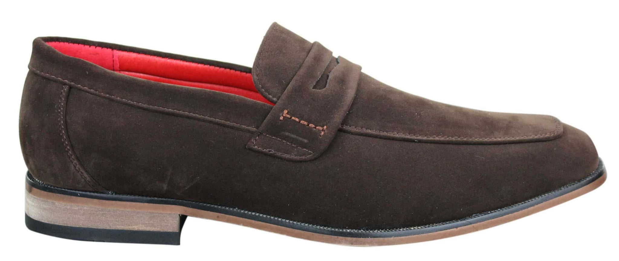 Fiorello 1807 - Ανδρικά Σουέτ Faux Slip Onl Παπούτσια Ιταλικού Σχεδιασμού Κλασικά Μοκασίνια