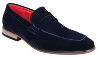 Fiorello 1807 - Ανδρικά Σουέτ Faux Slip Onl Παπούτσια Ιταλικού Σχεδιασμού Κλασικά Μοκασίνια