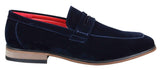 Fiorello 1807 - Ανδρικά Σουέτ Faux Slip Onl Παπούτσια Ιταλικού Σχεδιασμού Κλασικά Μοκασίνια