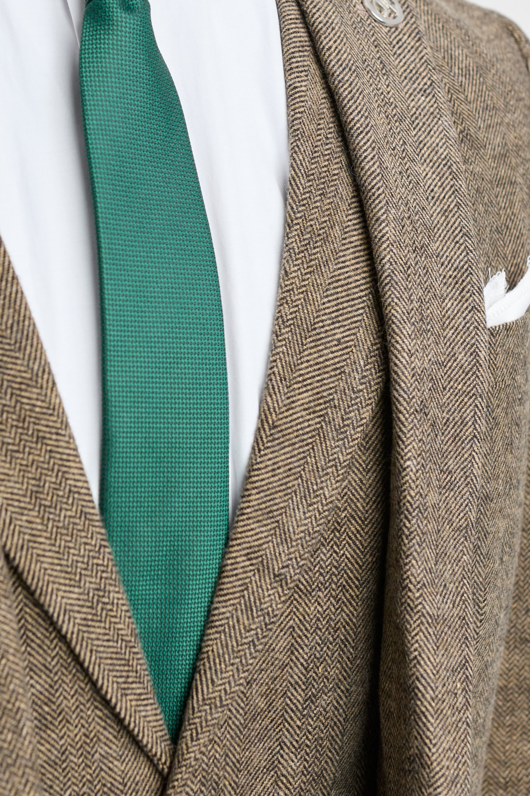 Κοστούμι 3 τεμαχίων από τουίντ σε καφέ-βελανιδιά