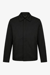 Ανδρικό μαύρο αδιάβροχο μπουφάν Harrington με γιακά