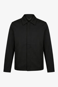 Ανδρικό μαύρο αδιάβροχο μπουφάν Harrington με γιακά