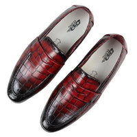 Ανδρικά επίσημα κόκκινα μοκασίνια Slip On
