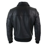 Ανδρικό Δερμάτινο Μπουφάν Harrington Black Bomber Classic Pilot
