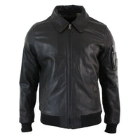 Ανδρικό Δερμάτινο Μπουφάν Harrington Brown Bomber Classic Pilot