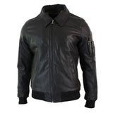 Ανδρικό Δερμάτινο Μπουφάν Harrington Brown Bomber Classic Pilot