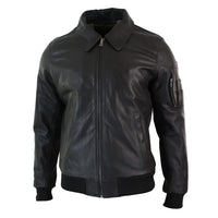 Ανδρικό Δερμάτινο Μπουφάν Harrington Brown Bomber Classic Pilot