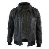 Ανδρικό Δερμάτινο Μπουφάν Harrington Brown Bomber Classic Pilot