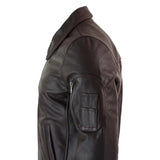 Ανδρικό Δερμάτινο Μπουφάν Harrington Burgundy Bomber Classic Pilot