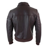Ανδρικό Δερμάτινο Μπουφάν Harrington Burgundy Bomber Classic Pilot