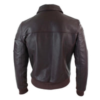 Ανδρικό Δερμάτινο Μπουφάν Harrington Burgundy Bomber Classic Pilot