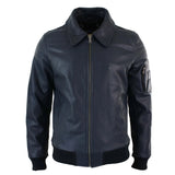 Ανδρικό Δερμάτινο Μπουφάν Harrington Navy Bomber Classic Pilot
