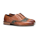 Ανδρικά vintage παπούτσια από γνήσιο δέρμα, Brogues, σουέτ τουίντ, δεκαετία του 1920, κομψά, επίσημα παπούτσια με κορδόνια