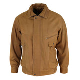 Ανδρικό Κλασικό Δερμάτινο Bomber Μπουφάν από Nubuck - Καφέ