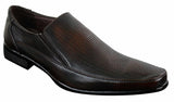 Ανδρικά καφέ μαύρα επίσημα slip-on παπούτσια Smart Slip-on από ύφασμα PU δέρμα ιταλικού σχεδιασμού