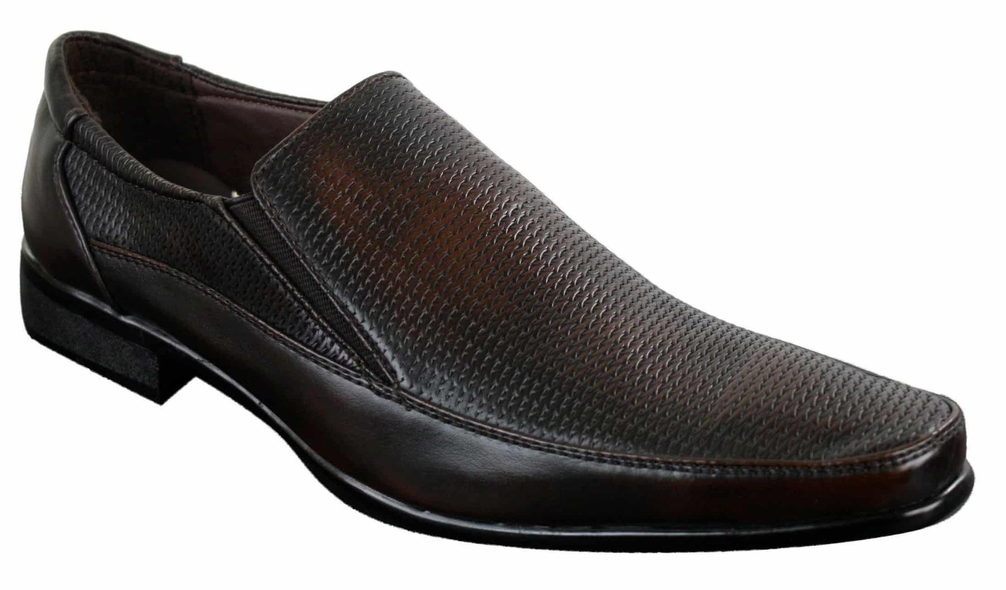 Ανδρικά καφέ μαύρα επίσημα slip-on παπούτσια Smart Slip-on από ύφασμα PU δέρμα ιταλικού σχεδιασμού