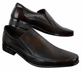 Ανδρικά καφέ μαύρα επίσημα slip-on παπούτσια Smart Slip-on από ύφασμα PU δέρμα ιταλικού σχεδιασμού