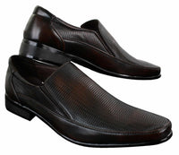 Ανδρικά καφέ μαύρα επίσημα slip-on παπούτσια Smart Slip-on από ύφασμα PU δέρμα ιταλικού σχεδιασμού