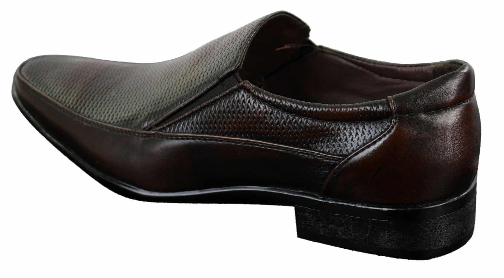 Ανδρικά καφέ μαύρα επίσημα slip-on παπούτσια Smart Slip-on από ύφασμα PU δέρμα ιταλικού σχεδιασμού