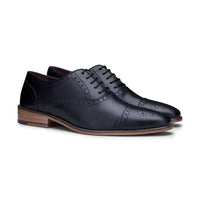 Ανδρικά Κλασικά Brogues από Γνήσιο Δέρμα, Μαύρα Δερμάτινα Παπούτσια με Δαντέλα, Έξυπνα Επίσημα Δερμάτινα, Vintage