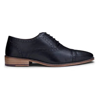 Ανδρικά Κλασικά Brogues από Γνήσιο Δέρμα, Μαύρα Δερμάτινα Παπούτσια με Δαντέλα, Έξυπνα Επίσημα Δερμάτινα, Vintage
