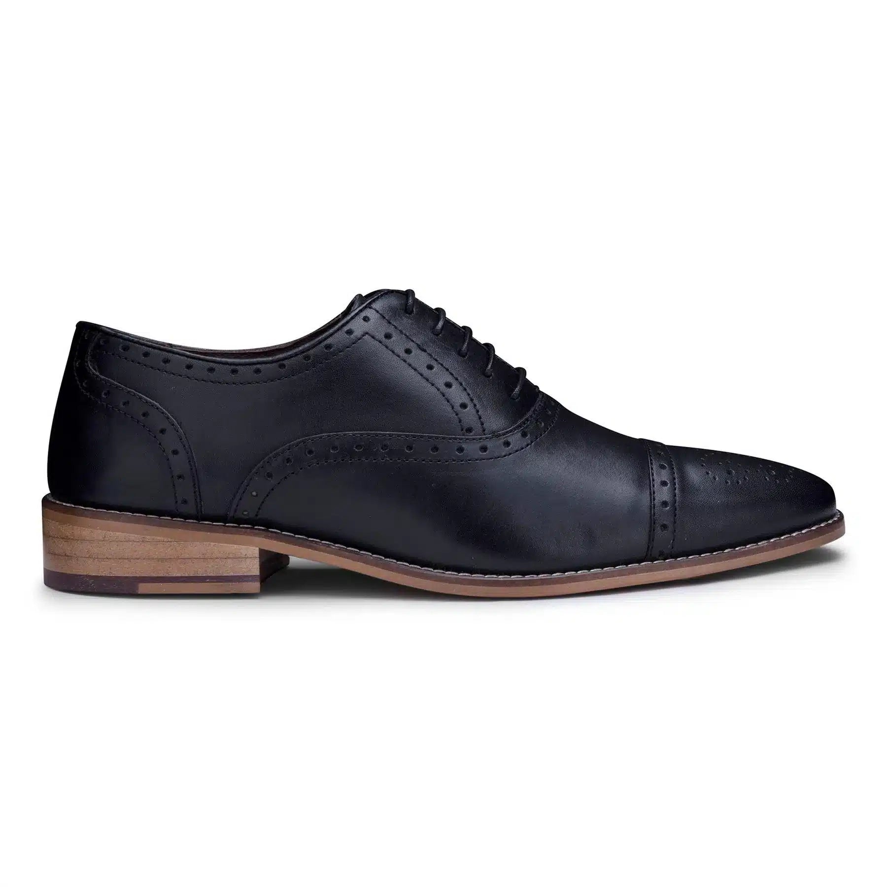 Ανδρικά Κλασικά Brogues από Γνήσιο Δέρμα, Μαύρα Δερμάτινα Παπούτσια με Δαντέλα, Έξυπνα Επίσημα Δερμάτινα, Vintage