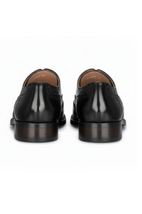 Harry - Ανδρικά Μαύρα Δερμάτινα Παπούτσια Brogue από Λουστρίνι