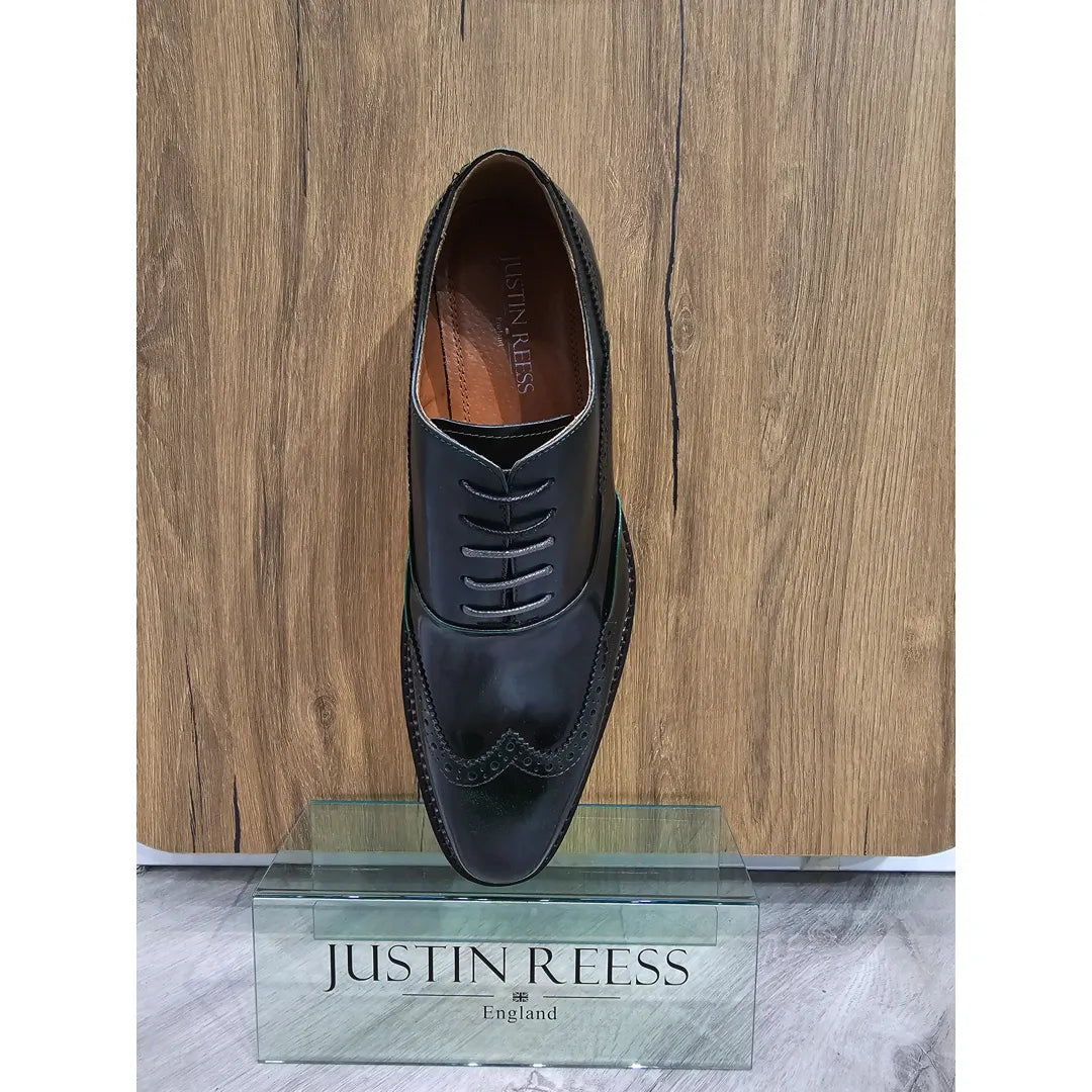 Harry - Ανδρικά Πράσινα Δερμάτινα Παπούτσια Brogue