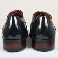 Harry - Ανδρικά Μπλε Δερμάτινα Παπούτσια Brogue σε Σκούρο Μπλε Χρώμα