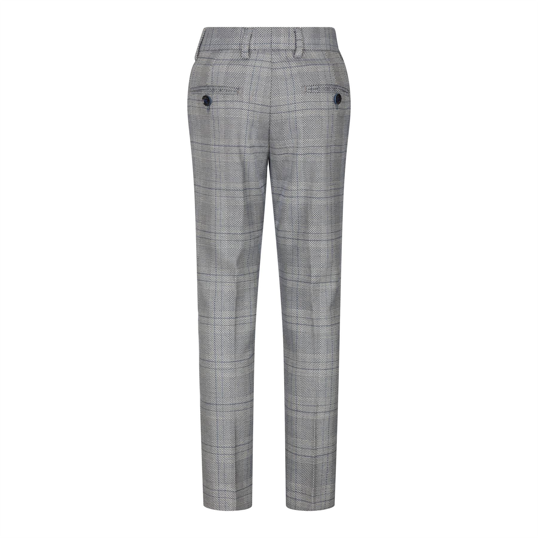 Αγόρι Marc Darcy Τριπλό Κοστούμι Γκρι Prince Of Wales Μπλε Καρό Vintage Retro