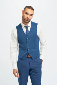 Miami - Ανδρικό Μπλε Γιλέκο Γάμου