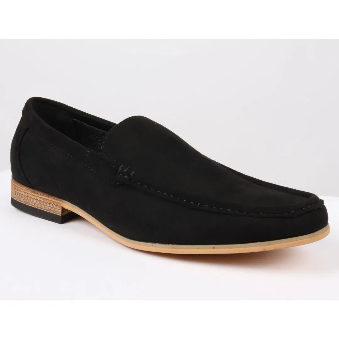 Ανδρικά Slip On Μαύρα Ελαφριά Σουέτ Μοκασίνια