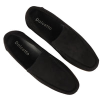 Ανδρικά Slip On Μαύρα Ελαφριά Σουέτ Μοκασίνια