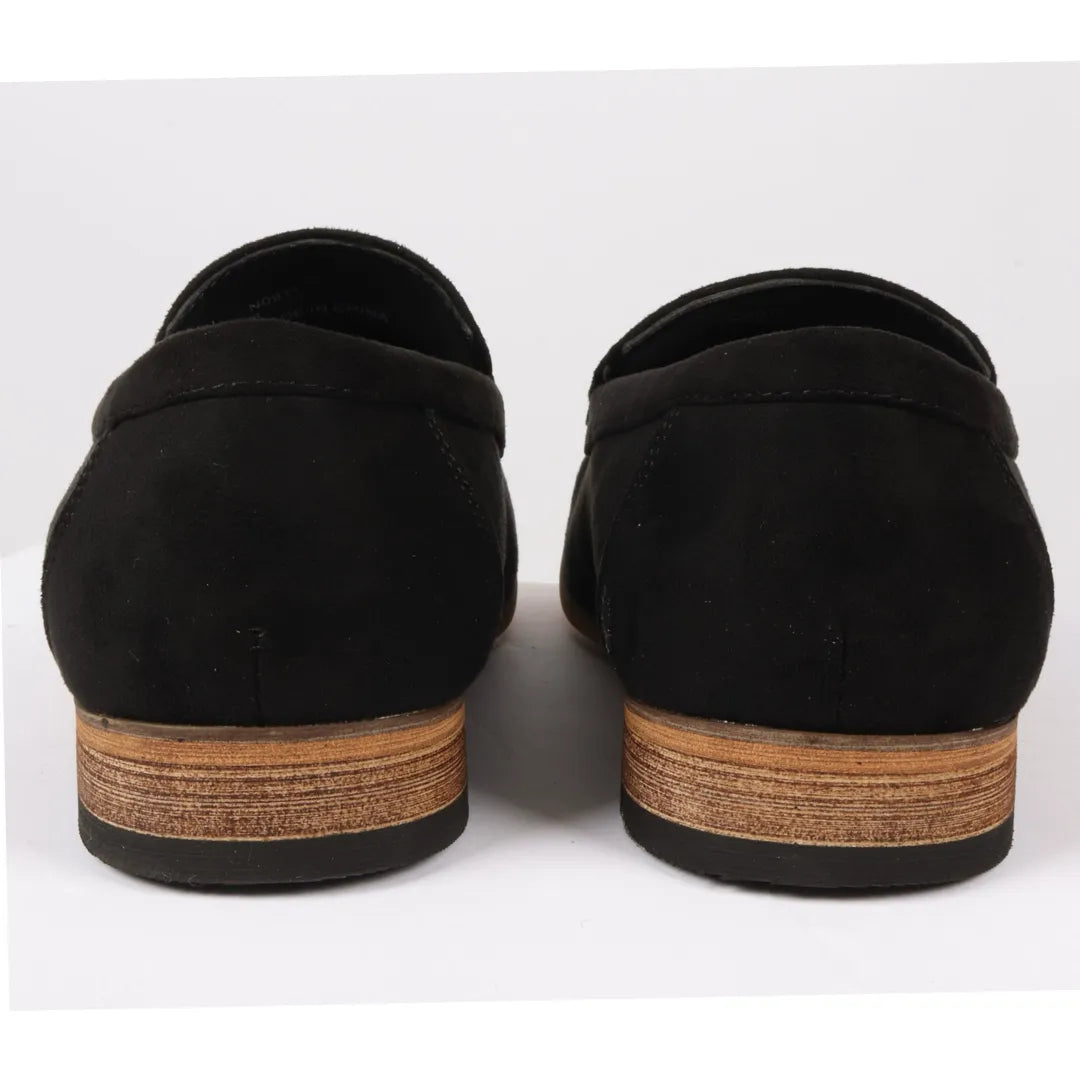 Ανδρικά Slip On Μαύρα Ελαφριά Σουέτ Μοκασίνια