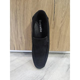 Ανδρικά Slip On Μαύρα Ελαφριά Σουέτ Μοκασίνια