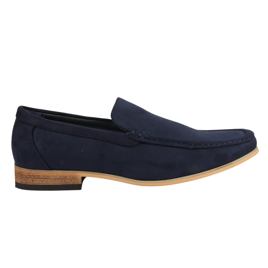 Ανδρικά Slip On Μοκασίνια σε Navy Navy, Ελαφριά, Σουέτ