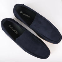 Ανδρικά Slip On Μοκασίνια σε Navy Navy, Ελαφριά, Σουέτ