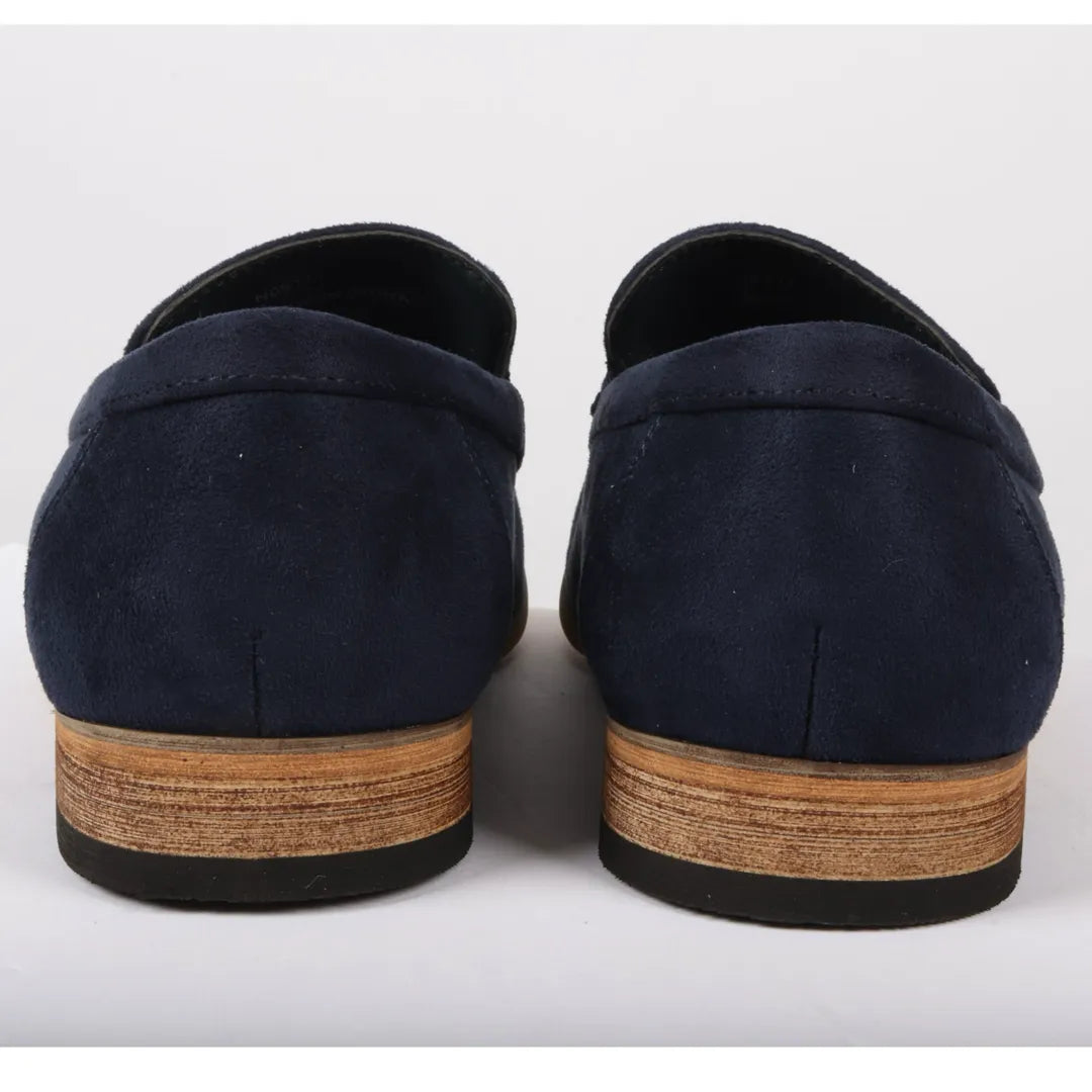 Ανδρικά Slip On Μοκασίνια σε Navy Navy, Ελαφριά, Σουέτ