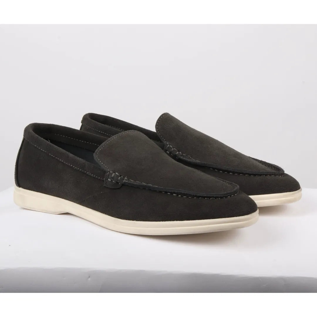 Ανδρικά Μαύρα Σουέτ Slip On Comfort Fit Loafers
