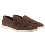 Ανδρικά μοκασίνια Slip On σε καφέ χρώμα από σουέτ και άνετη εφαρμογή