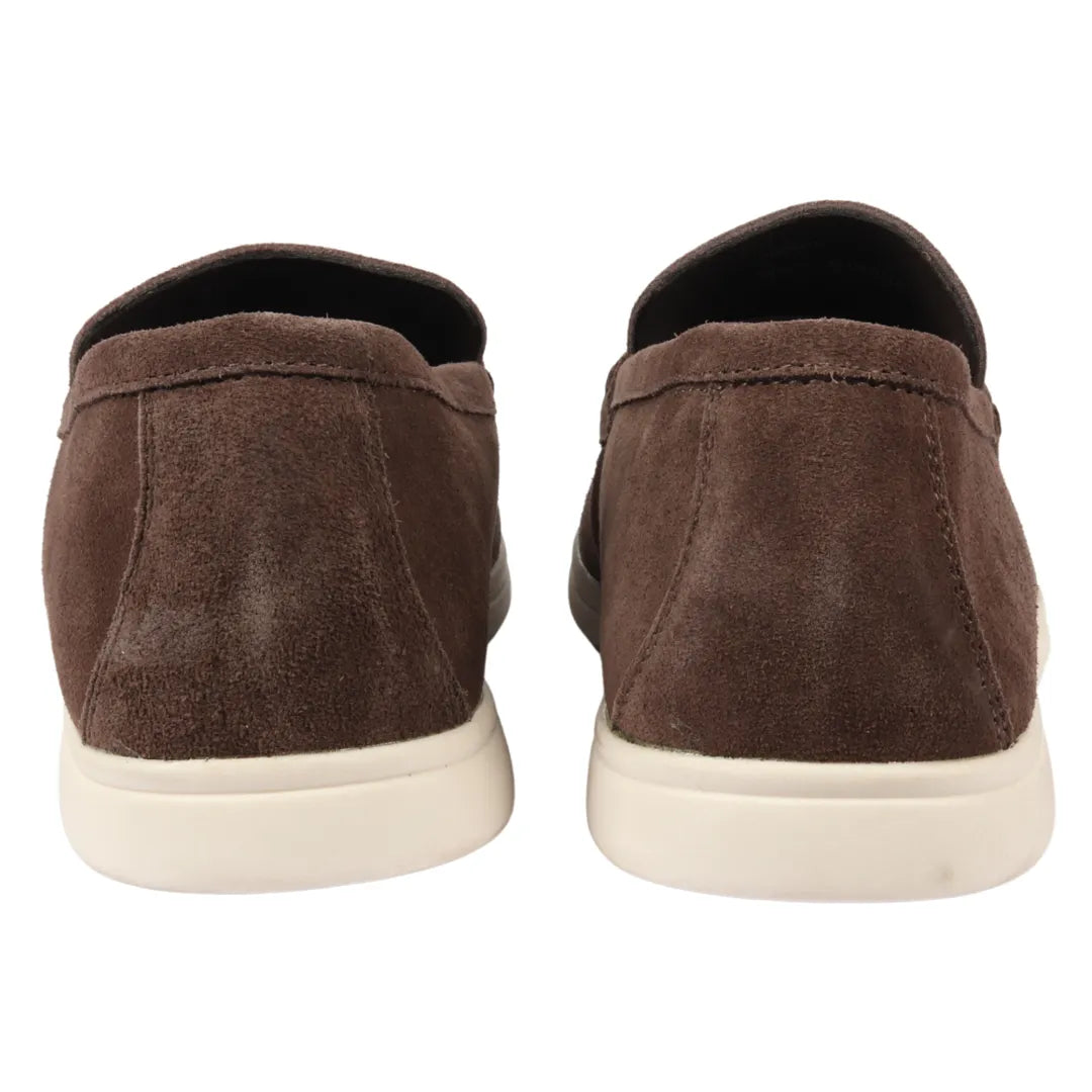 Ανδρικά μοκασίνια Slip On σε καφέ χρώμα από σουέτ και άνετη εφαρμογή
